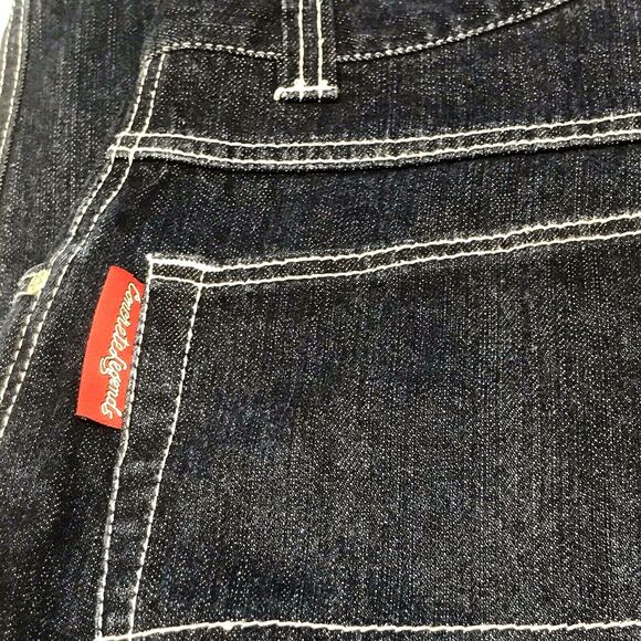 Concrete Legends Vtg Jeans Baggy Blue 33 34 Team Logo Basketball Hip Hop Street - Picture 11 of 12
